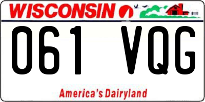 WI license plate 061VQG