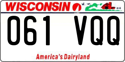 WI license plate 061VQQ