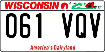 WI license plate 061VQV