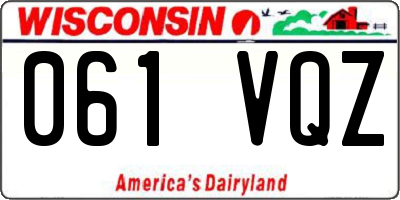 WI license plate 061VQZ