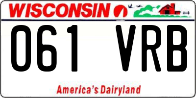 WI license plate 061VRB