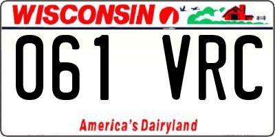 WI license plate 061VRC