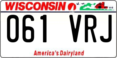 WI license plate 061VRJ