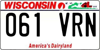WI license plate 061VRN