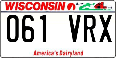 WI license plate 061VRX