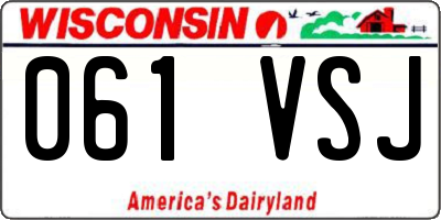 WI license plate 061VSJ