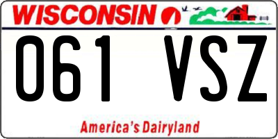 WI license plate 061VSZ