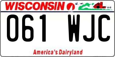 WI license plate 061WJC
