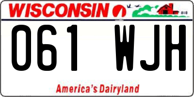 WI license plate 061WJH