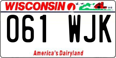 WI license plate 061WJK