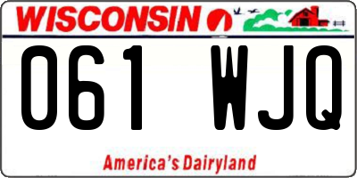 WI license plate 061WJQ