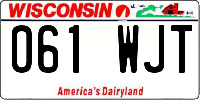 WI license plate 061WJT