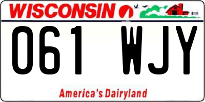 WI license plate 061WJY