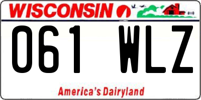 WI license plate 061WLZ