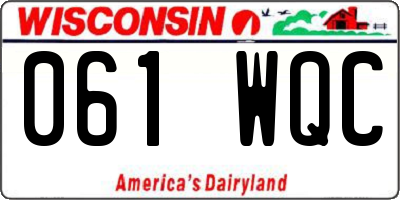 WI license plate 061WQC