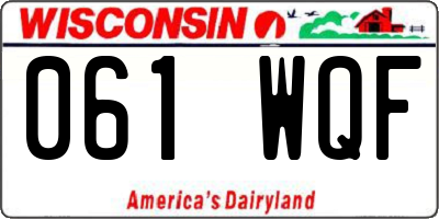 WI license plate 061WQF