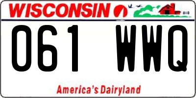WI license plate 061WWQ