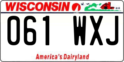 WI license plate 061WXJ