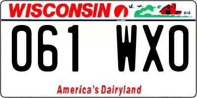 WI license plate 061WXO