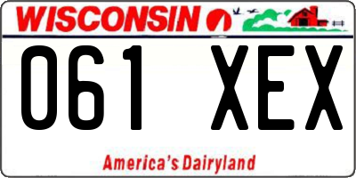 WI license plate 061XEX