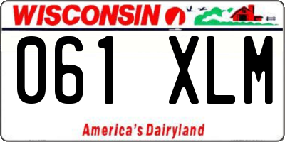 WI license plate 061XLM