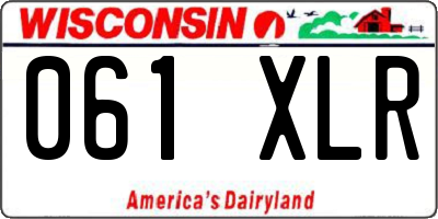 WI license plate 061XLR