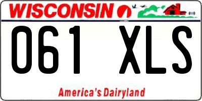 WI license plate 061XLS