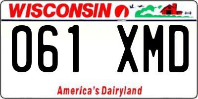 WI license plate 061XMD
