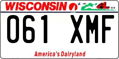 WI license plate 061XMF
