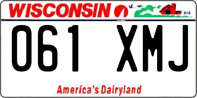 WI license plate 061XMJ