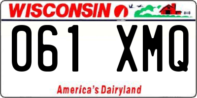 WI license plate 061XMQ