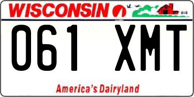 WI license plate 061XMT