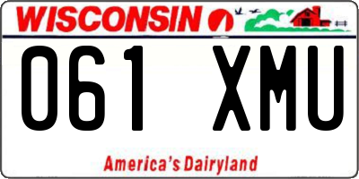 WI license plate 061XMU