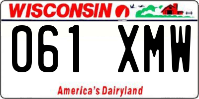WI license plate 061XMW