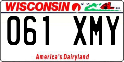 WI license plate 061XMY