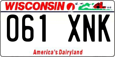 WI license plate 061XNK