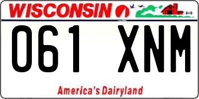 WI license plate 061XNM