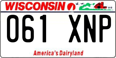 WI license plate 061XNP