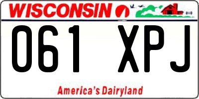WI license plate 061XPJ