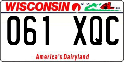 WI license plate 061XQC