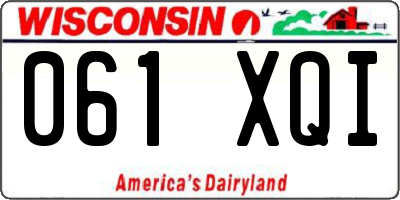 WI license plate 061XQI