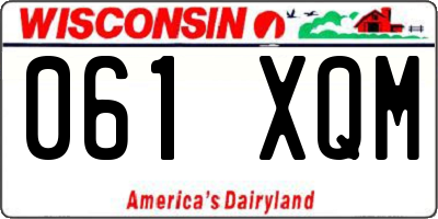 WI license plate 061XQM