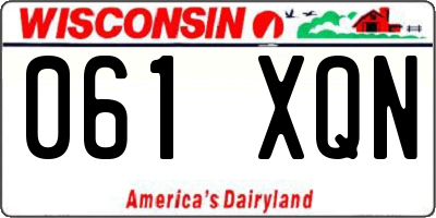 WI license plate 061XQN