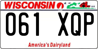 WI license plate 061XQP