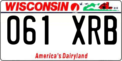 WI license plate 061XRB