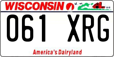 WI license plate 061XRG