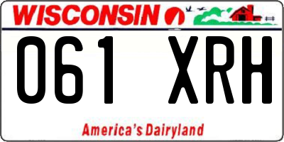 WI license plate 061XRH