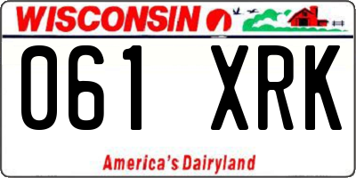 WI license plate 061XRK