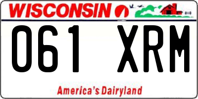 WI license plate 061XRM