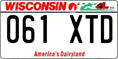 WI license plate 061XTD